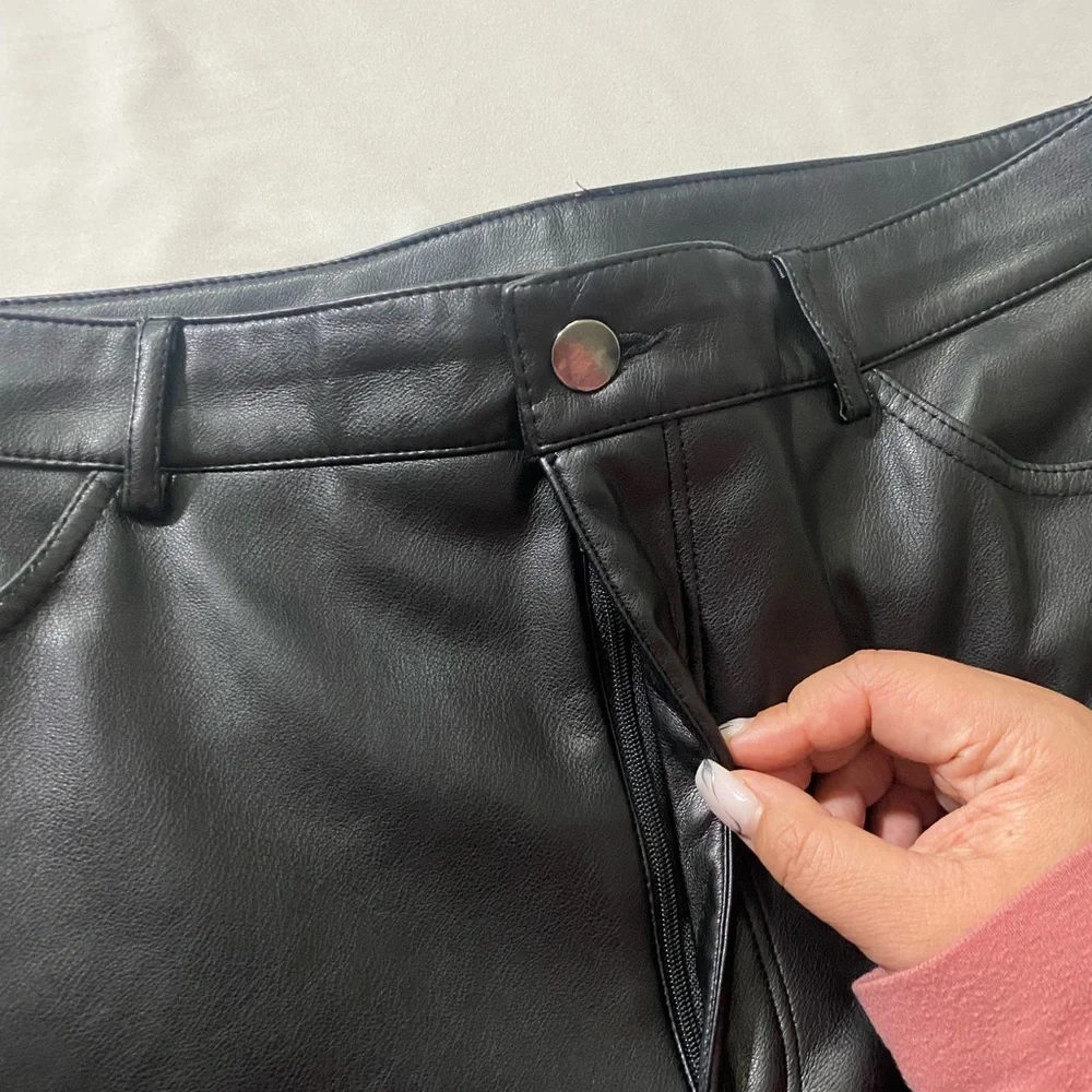 Dynamite Faux Leather Straight Pants - Picture 12 of 15